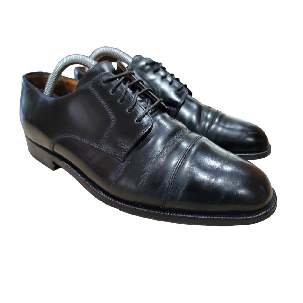 Cole Haan Men's City‎ Cap Toe Oxfords Black Leather Dress Shoes Size 8.5 D